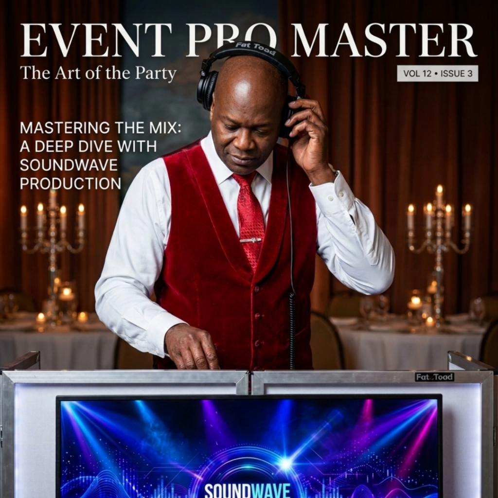 Magic C performing as a professional DJ at a wedding reception, showcasing high-end production and event entertainment in Ellenville, NY.